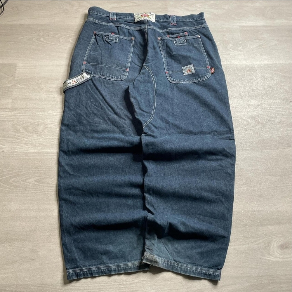 Rare Vintage 90's Ecko Unltd. Baggy Embroidered Carpenter Denim Jeans Men 40